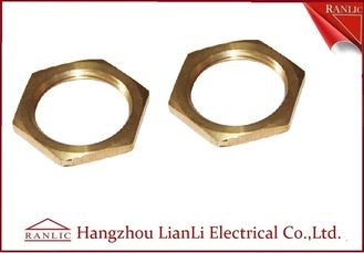 Best Brass 20mm 25mm Hexagon Locknut Self Color CNC Machine Processing Female Thread wholesale