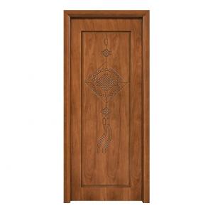China Fireproof Solid Core Flush Interior Doors 45mm Thick Bathroom Wood Door on sale