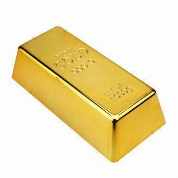 Best Novel gold brick shaped door stop, made of ABS wholesale