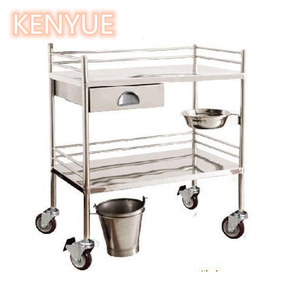 Best Stainless Medical Trolley Cart With Drawer , Icu Emergency Trolley wholesale