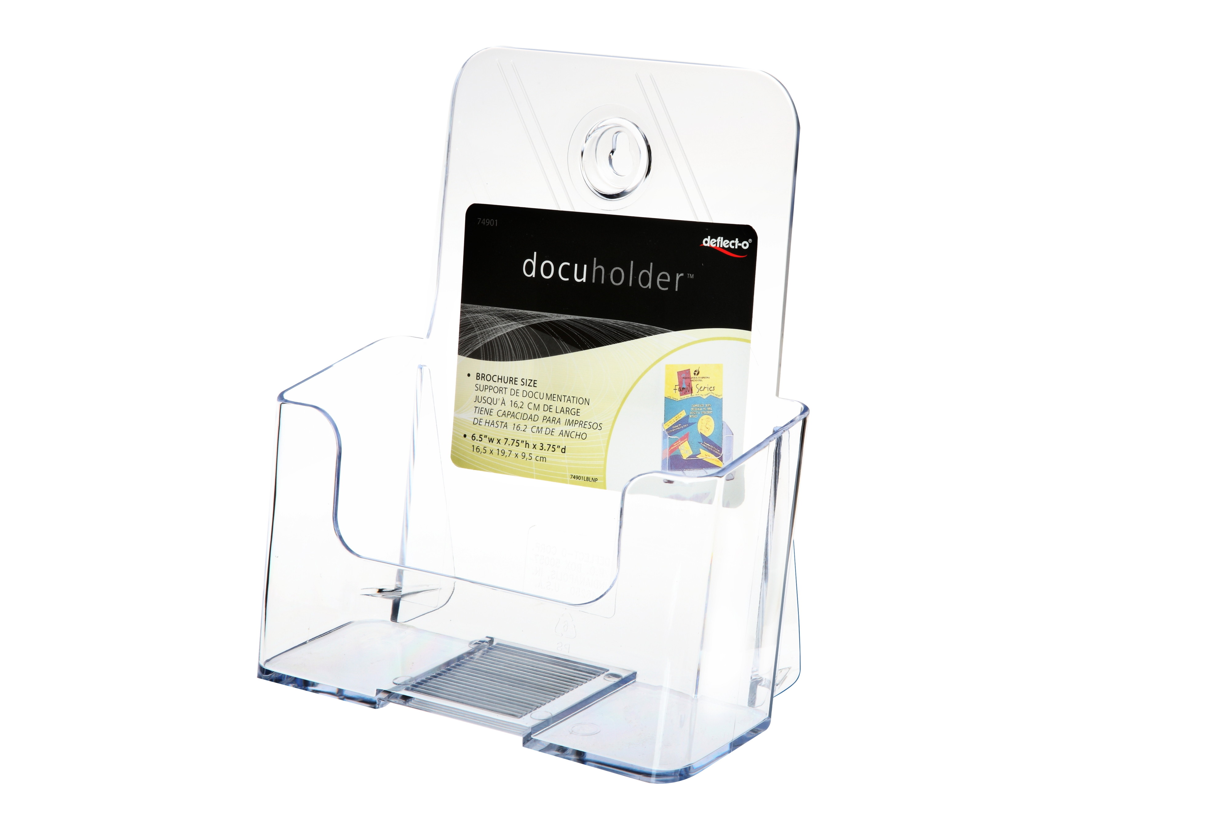 Single Compartment Leaflet Holder A5, Clear, Desktop & Wall-Mount