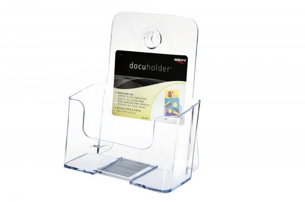 Cheap Single Compartment Leaflet Holder A5, Clear, Desktop & Wall-Mount for sale