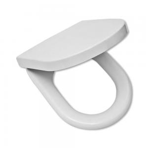 China D shaped Heavy Duty UF Toilet Seat Soft Close Quick Release White Ceramic Feel Fit for most Toilet, bathroom on sale