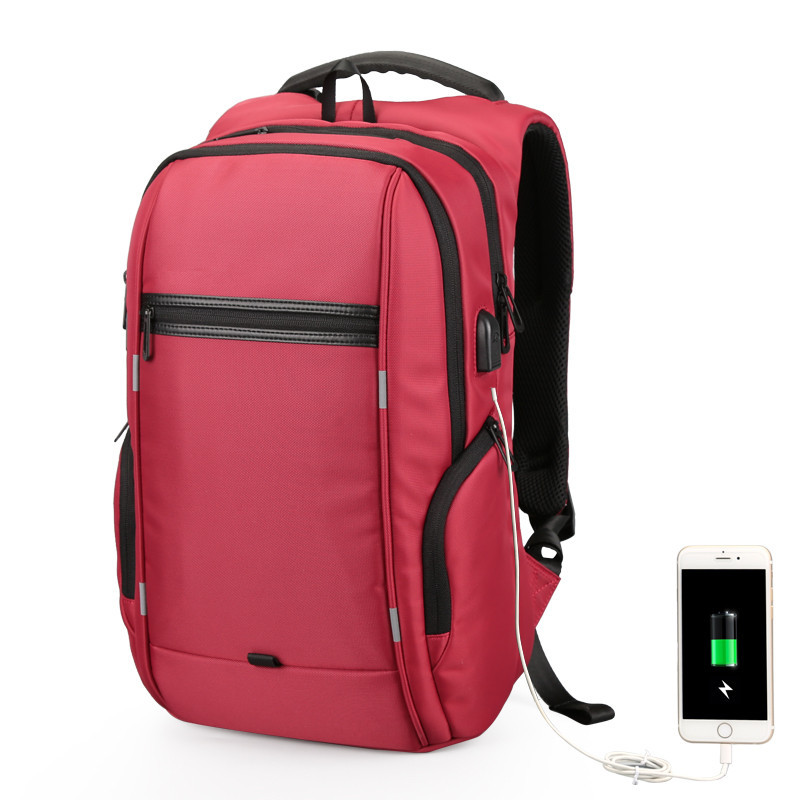 Anti Theft Waterproof Laptop Backpack With USB Charging Port Large Capacity