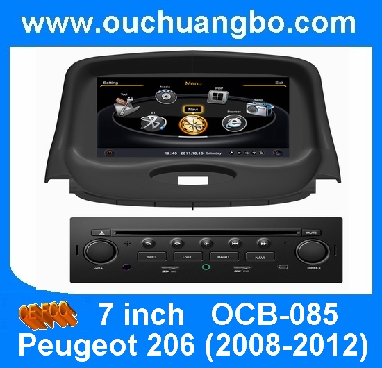 China Ouchuangbo S100 7"Car Touch Screen DVD Radio For Peugeot 206 2008-2012 With Auto GPS Navigation iPod on sale
