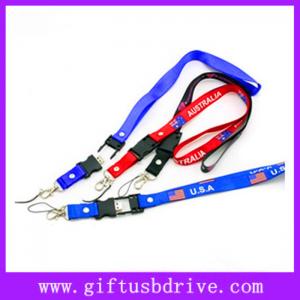 China Very hot selling OEM lanyard shaped usb memory usb drive with 1G/2G/4G/8G/16G/32G on sale