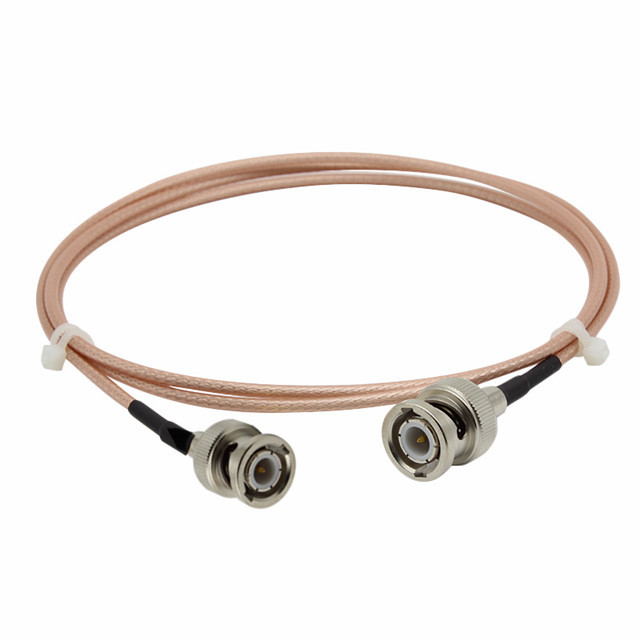 China ROHS Copper PVC BNC Male To Male RG142 Coaxial Cable 20cm length on sale