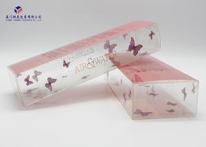 Best Custom Printed Plastic Boxes Rectangle Shape PET Plastic Box Gold Hot Stamping wholesale