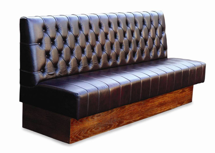 Best Foshan restaurant furniture factory leather booth button tufted booth restaurant booth seating wholesale