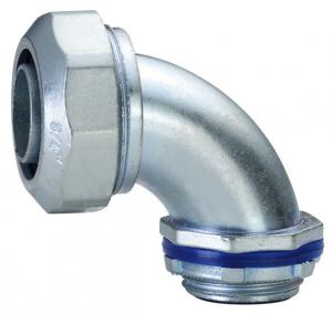 Best 4" 90 Degree Liquid Tight Connector , Liquid Tight Flexible Conduit Fittings Angle Type wholesale