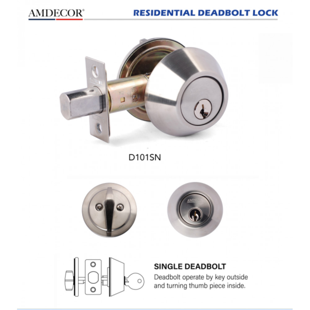 China Architectural Amdecor D101SN Decorative Door Hardware With Keys on sale