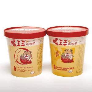 China Eco Friendly Ramen Paper Bowl ,1000ml Instant Noodle Bowl Packaging With Lids on sale