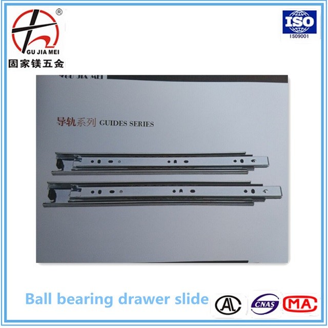 China 45mm Full extension soft closing ball bearing drawer slide,soft close slide,telescopic channel on sale