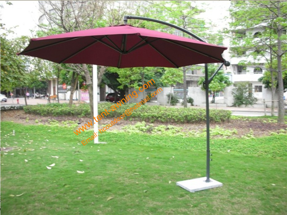 China Banana Umbrella Galvanized Iron Suspended Umbrella Waterproof Outdoor Offset Patio Umbrella on sale