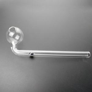 Best 14cm Curved Glass Smoking Pipe With Different Colored Glass Balancer 2mm Thick wholesale
