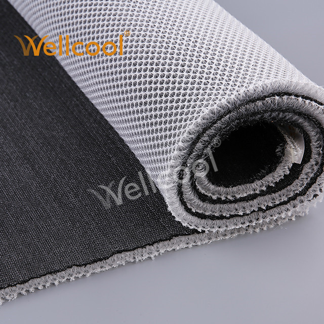 OEM one close one hexagon 10mm thickness flame retardant 3d polyester padded air spacer mesh fabric for car seat cushion