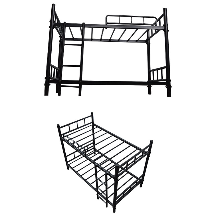 China Twin Over Strong Metal Bunk Beds , Metal Twin Bunk Beds Safety Guard Rails Flat Ladder on sale