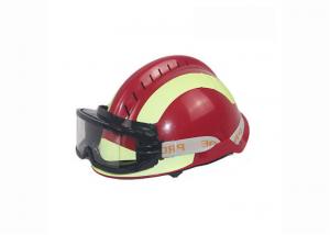 China Rescue Site Construction Safety Helmets Synthetic Fiber Material With Goggles on sale