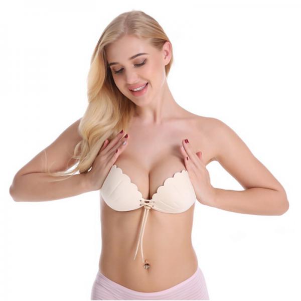 Cheap Niris Lingerie Polyamide invisible silicone adhesive backless bra strapless push up bra for sale