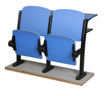 China Fixed Lecture Chairs With Writing Tablets , Classroom Furniture For Reading on sale
