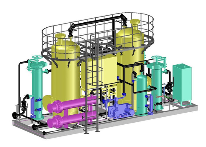 China Framework Structure Molecular Sieve Gas Dehydration Unit For Purifying on sale