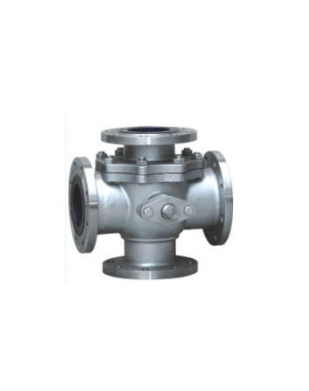 China Four Way Ball Valve Steel Ball Valves Trunnion Mounted Type on sale
