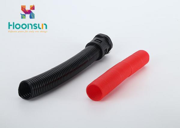 Cheap Plastic Corrugated Flexible Hose Pipe , Flexible Cable Conduit For Wire Protection for sale