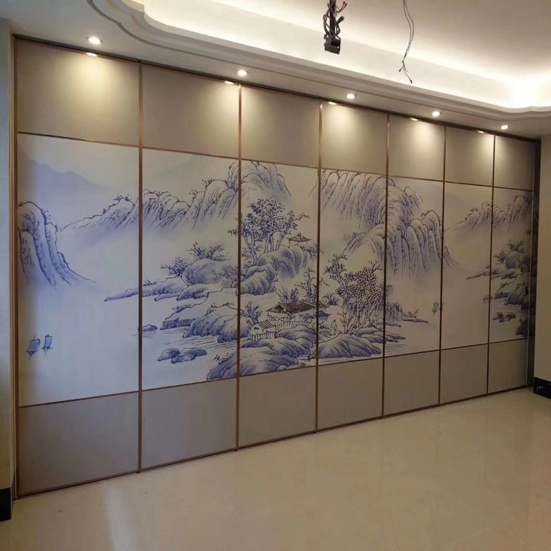 China Customized Movable Wall Folding Partition Walls Painted Different Pictures on sale