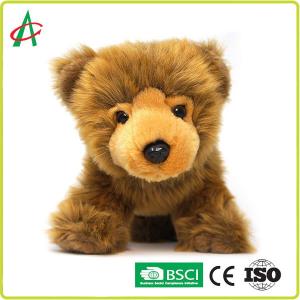 Best No Phthalates Cute Style Realistic Brown Baby Grizzly Bear Stuffed Toy wholesale