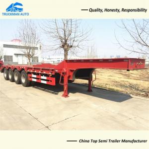 China 4 Axle 80 Tons Low Bed Semi Trailer For Ghana on sale