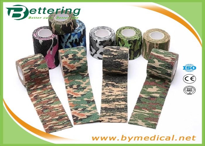 Best Army Camping Hunting Camouflage Pattern Printing Non Woven Self Adhesive Elastic Bandage wholesale