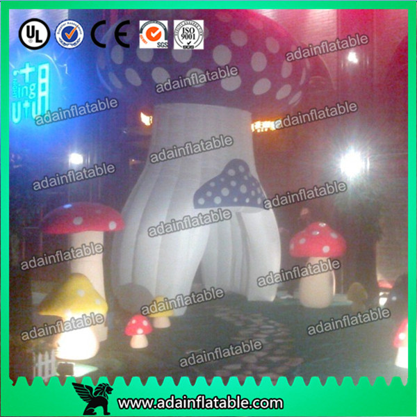 Best Red Yellow Purple Decoration Standing Inflatable Mushroom With led Giant wholesale