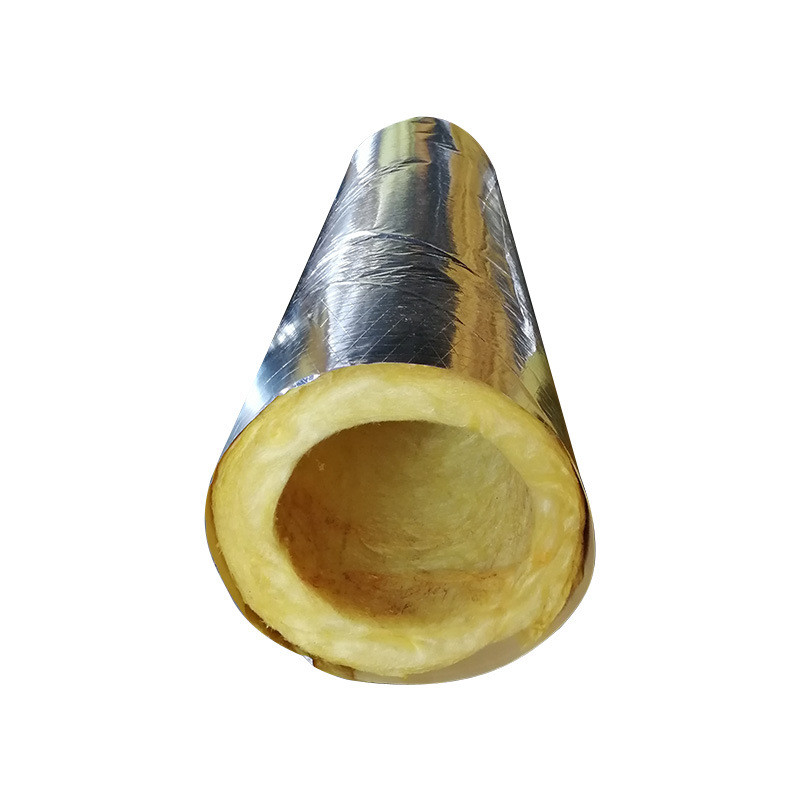 Cheap 64kg/m3 Glass Wool Tube With Aluminum Foil Steam Pipe Insulation 25mm Thick for sale
