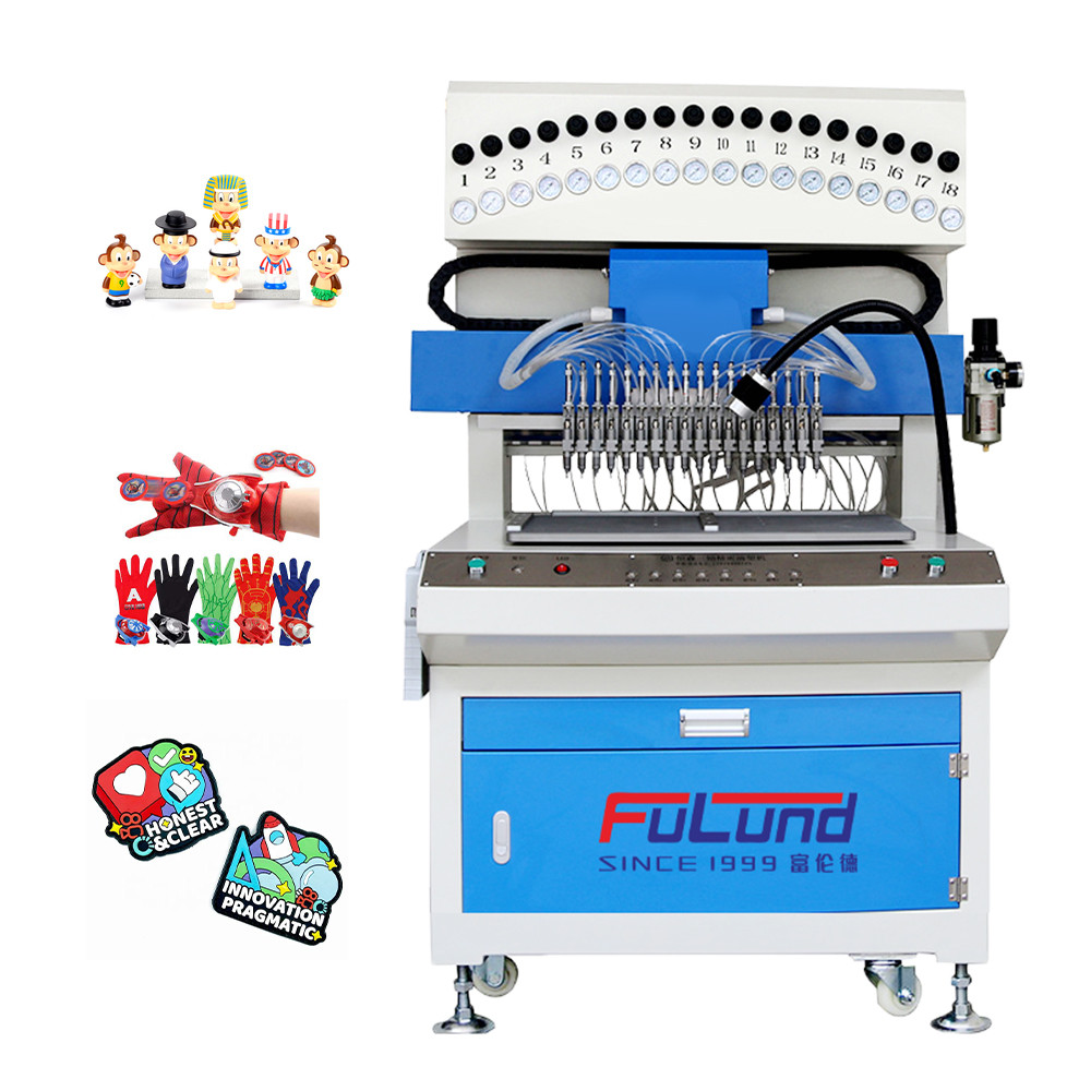 China Rubber Pvc Keychain Making Machine 18 Color Dispensing Multifunctional on sale