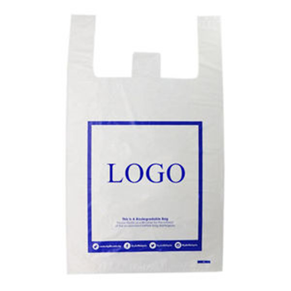 China Hdpe Ldpe Carrying Soft Loop Plastic Handle Eco Friendly Biodegradable Bags on sale