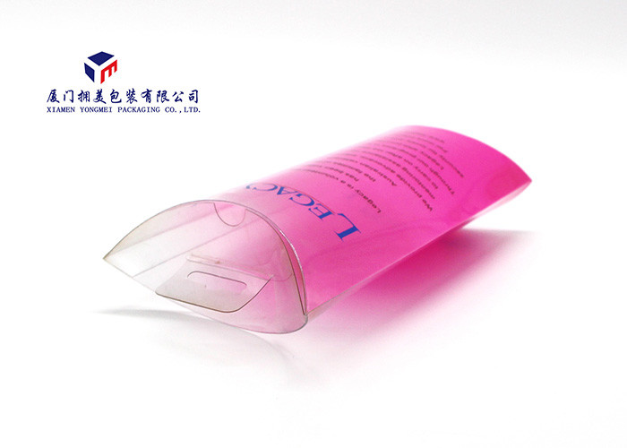 Best Plastic Pillow Boxes PET Box For Cosmetic Product Offset Printing Hang Strip On Top wholesale