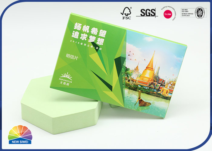 China Postcard Folding Carton Box Print Envelope Shape Paper Box on sale