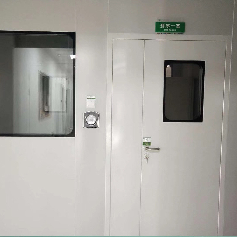 Cheap Double Glazed Toughened Glass View Window Airtight Cleanroom Door for sale