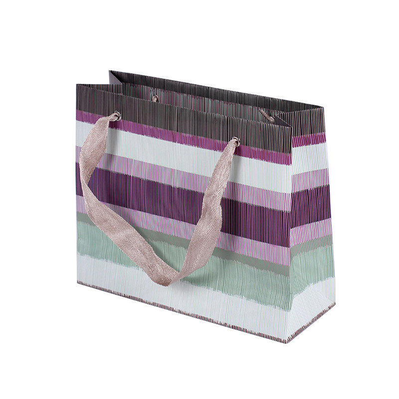 China Custom Printed Creative Patterned Paper Product Bags Striped Paper Bags on sale