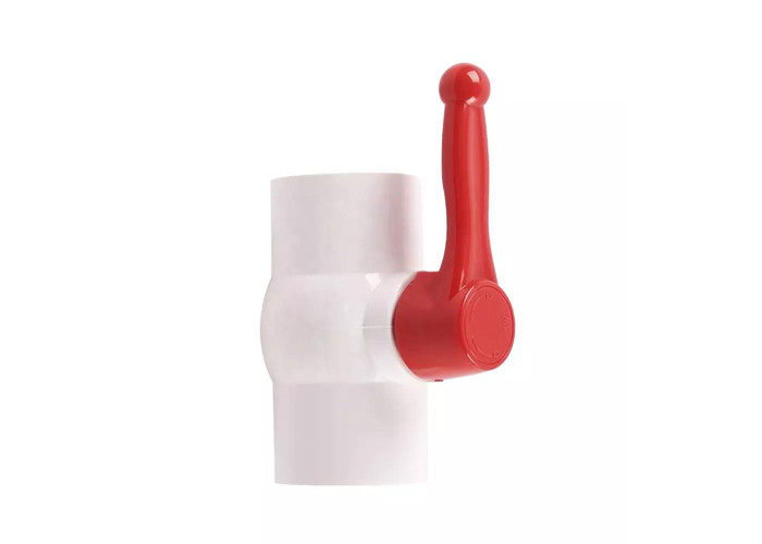 China 2 Way Straight Through Type Manual PVC Ball Valve UPVC Fixed Control Flow Water on sale