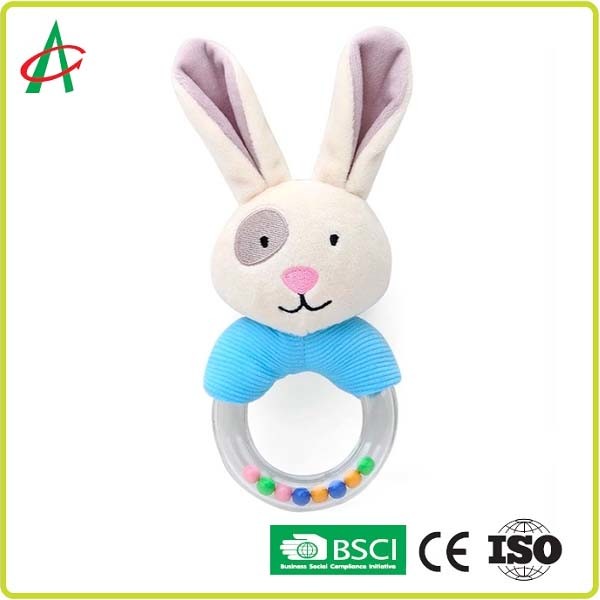 Best Rabbit 21x8.5cm Baby Plush Rattle 100 polyester CE Certification wholesale
