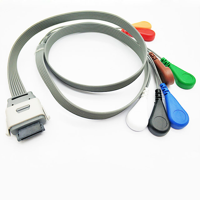 China Biomedical 7 Leads Holter ECG Cable Insulated Resistance 0.85m Cable Length on sale