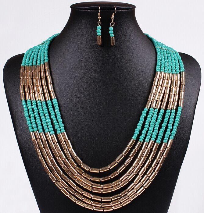China European and American big bohemian jewelry hand-woven multi-meter Pearl Necklace on sale