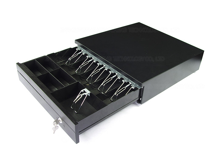 Metal 4C RJ11 Pos System Cash Drawer Cash Box With Coin Sorter Tray