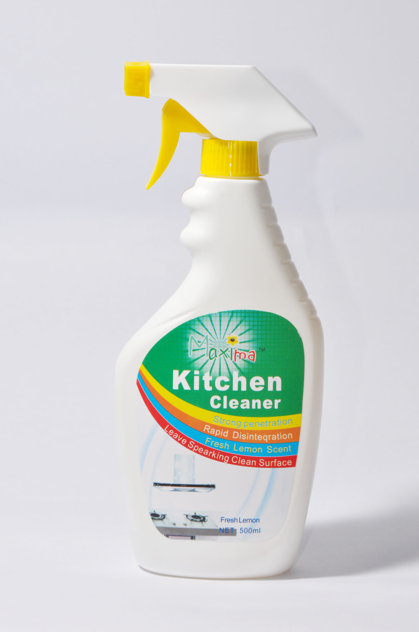 Best Strong penetration, fresh lemon scent kitchen surface cleaner, oil greasy cleaner 500ml wholesale