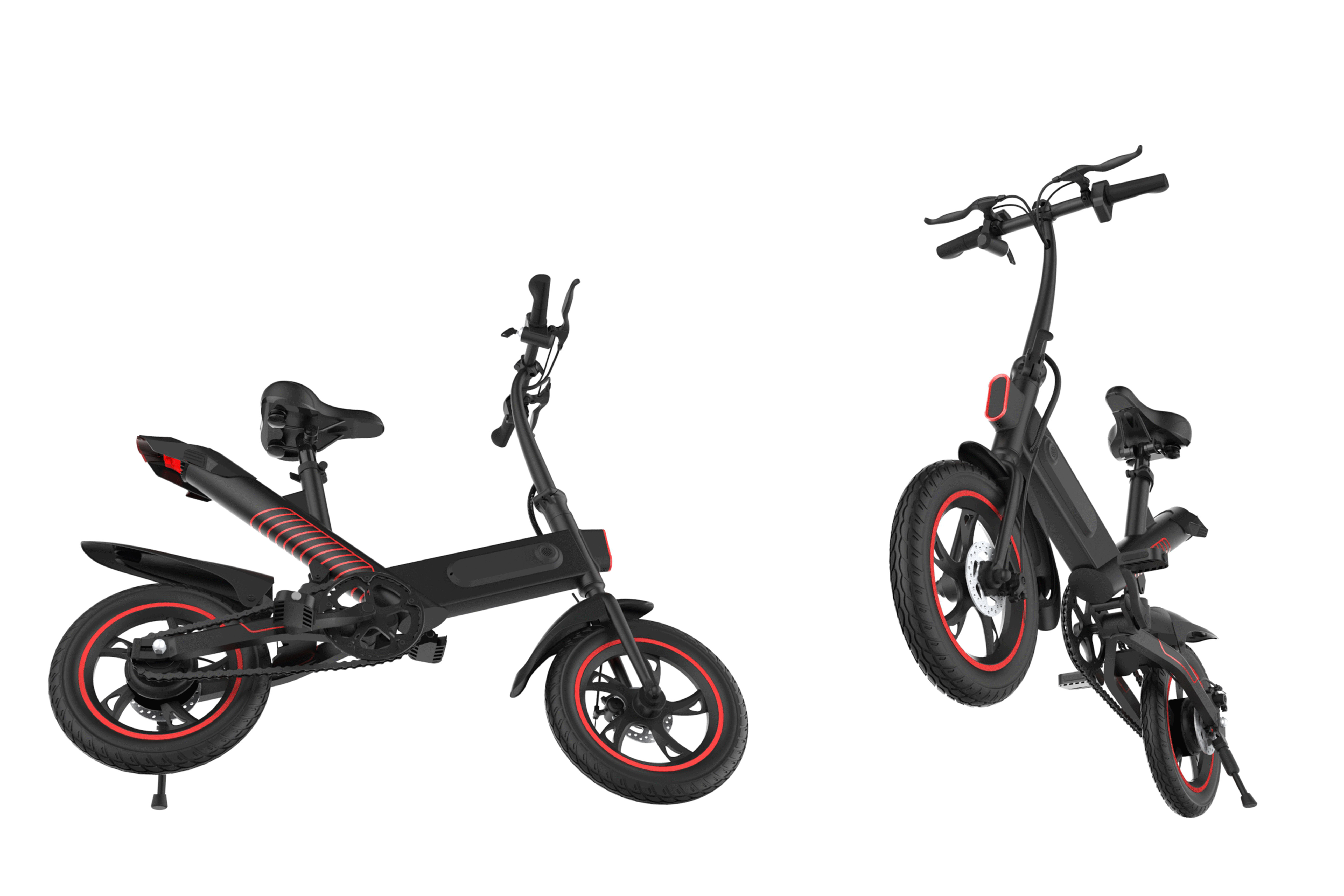 Cool 12 Inch 2 Wheel Folding City Bike , Electric Collapsible Bikes Lightweight
