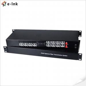 China 24Ch Optical Mux/Demux Telephone Over Fiber Converter, RJ11, FXO/FXS Caller ID & Fax, PCM, SMF 20KM, DC12V on sale