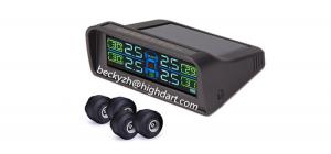 China TPMS Car Tire Pressure LCD Monitoring System Wireless Solar 4 External Sensor on sale