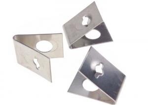 China Sheet Metal Stamping Parts 15mm Height Black Spring Steel V Shaped Brackets on sale