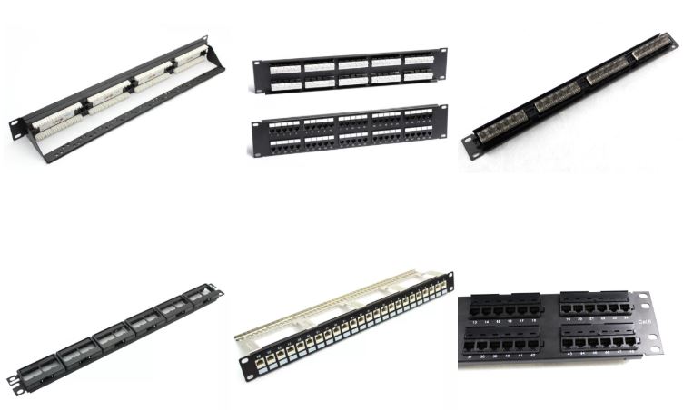 Cat6 Modular Network Patch Panel RJ45 To RJ45 With Integrated Wire Management